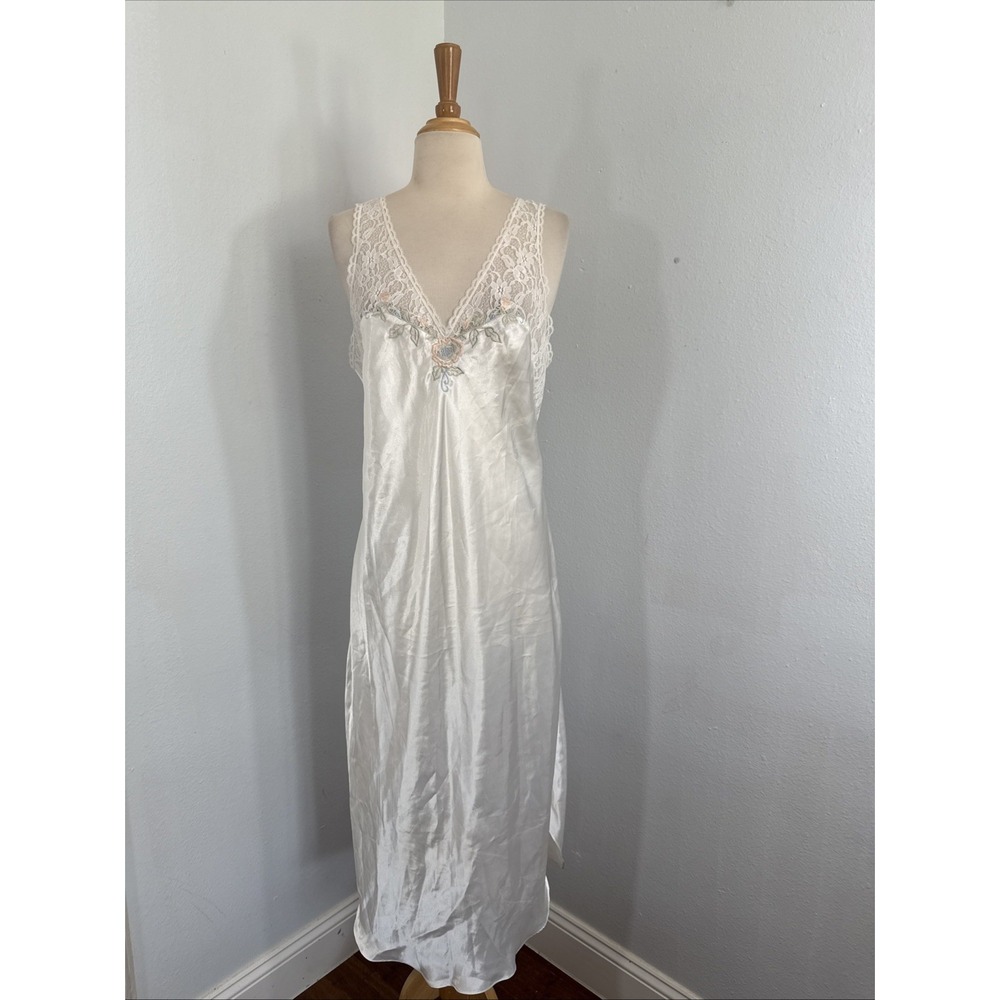 Vtg Val Mode Slip Dress Womens Medium Lace‎ Lingerie Fairycore Babydoll 90s Y2K